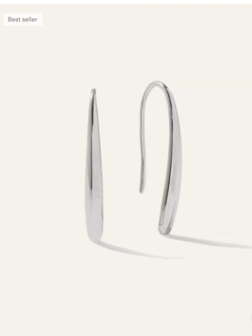 Quince Silver Threader Drop Earrings